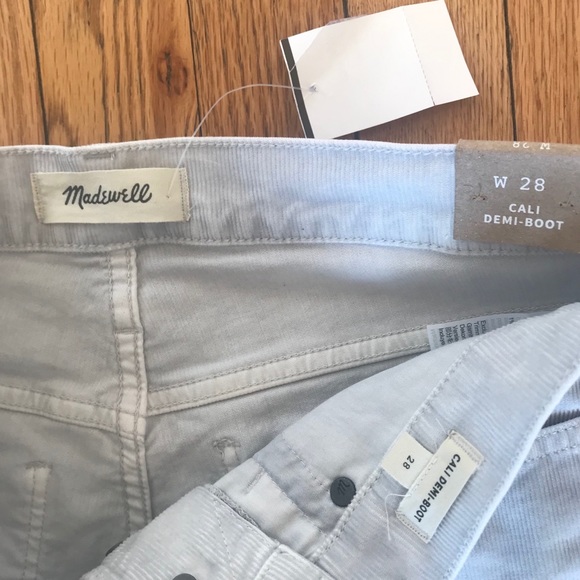 Madewell NWT Cali Demi Boot Gray Corduroy 28 - Picture 5 of 8